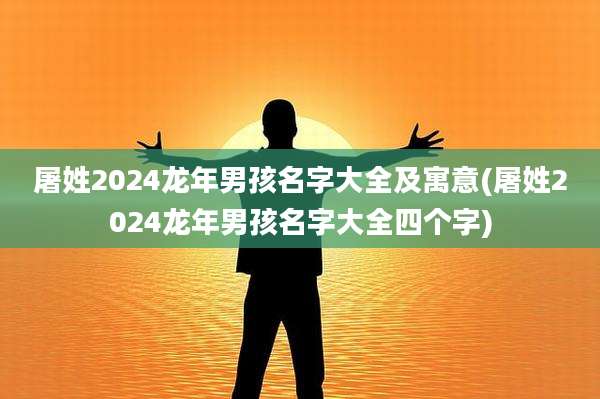 屠姓2024龙年男孩名字大全及寓意(屠姓2024龙年男孩名字大全四个字)