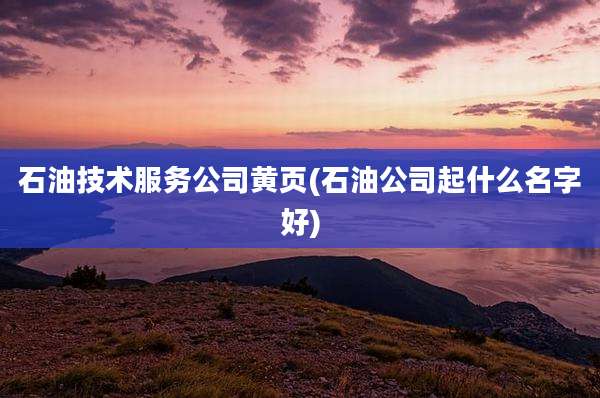 石油技术服务公司黄页(石油公司起什么名字好)