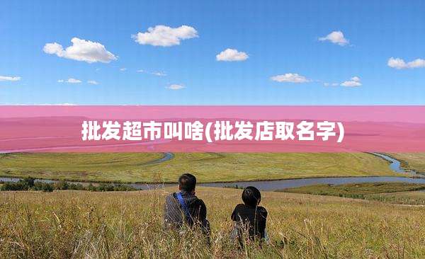 批发超市叫啥(批发店取名字)