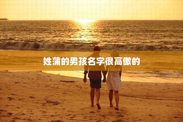 姓蒲的男孩名字很高傲的