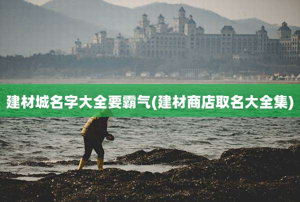 建材城名字大全要霸气(建材商店取名大全集)