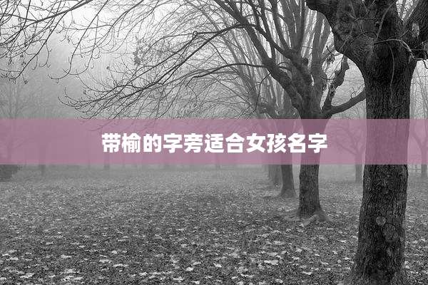 带榆的字旁适合女孩名字