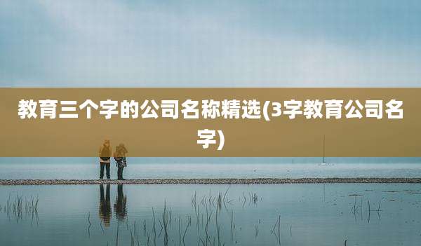 教育三个字的公司名称精选(3字教育公司名字)