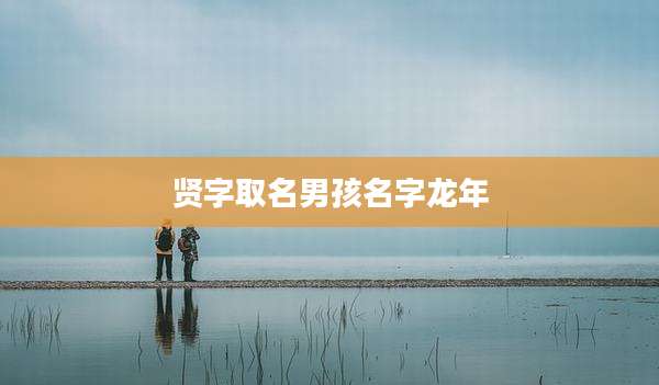贤字取名男孩名字龙年
