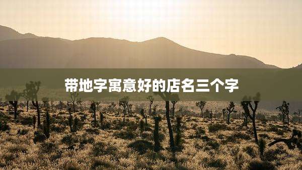 带地字寓意好的店名三个字