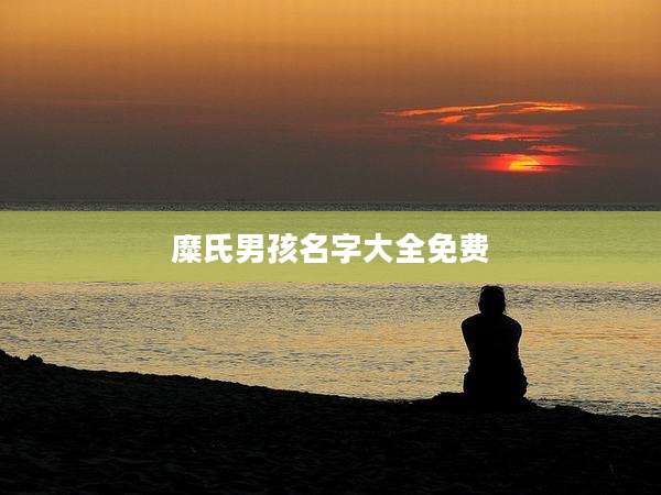 糜氏男孩名字大全免费