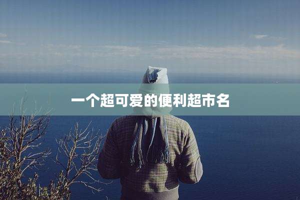 一个超可爱的便利超市名