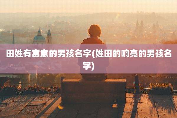 田姓有寓意的男孩名字(姓田的响亮的男孩名字)