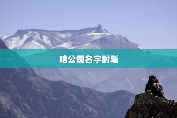 啥公司名字时髦