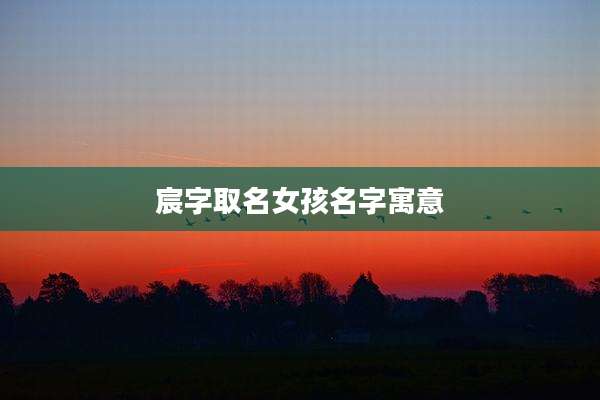 宸字取名女孩名字寓意