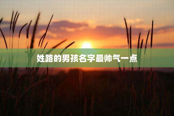 姓路的男孩名字最帅气一点