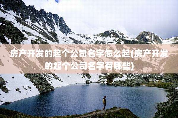 房产开发的起个公司名字怎么起(房产开发的起个公司名字有哪些)