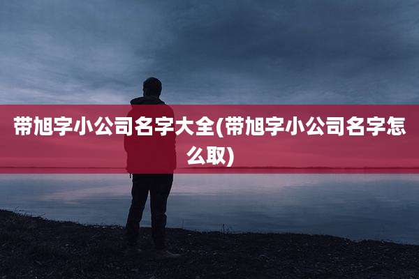 带旭字小公司名字大全(带旭字小公司名字怎么取)