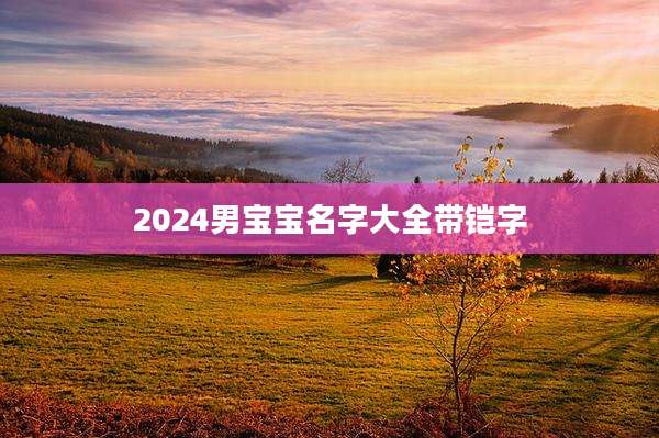 2024男宝宝名字大全带铠字