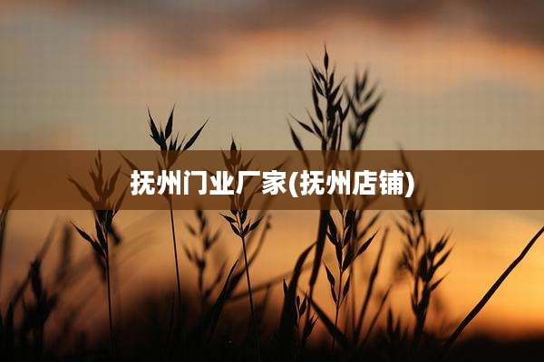 抚州门业厂家(抚州店铺)