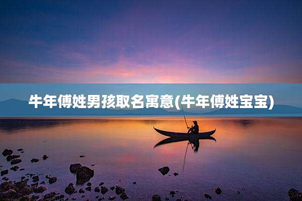 牛年傅姓男孩取名寓意(牛年傅姓宝宝)