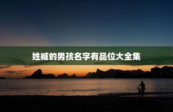 姓臧的男孩名字有品位大全集