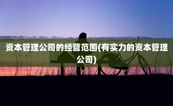 资本管理公司的经营范围(有实力的资本管理公司)