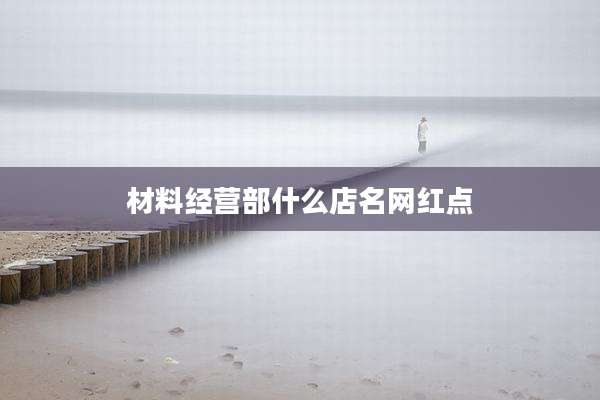 材料经营部什么店名网红点