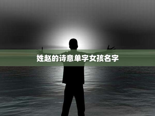 姓赵的诗意单字女孩名字