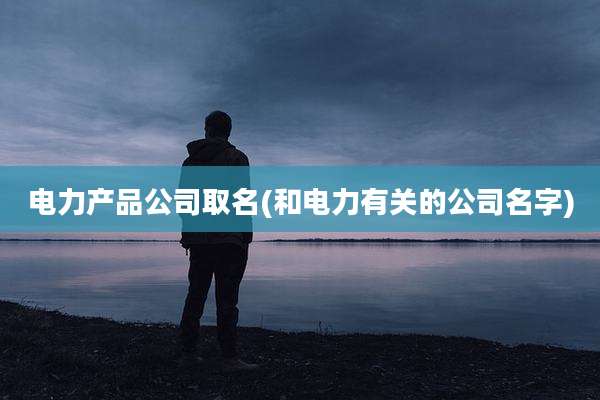 电力产品公司取名(和电力有关的公司名字)