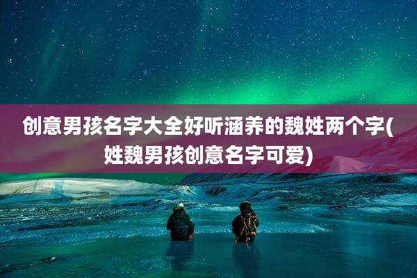 创意男孩名字大全好听涵养的魏姓两个字(姓魏男孩创意名字可爱)