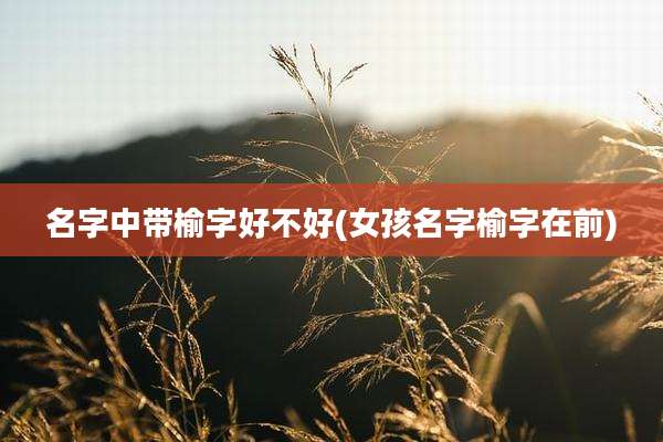 名字中带榆字好不好(女孩名字榆字在前)