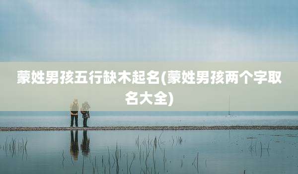 蒙姓男孩五行缺木起名(蒙姓男孩两个字取名大全)