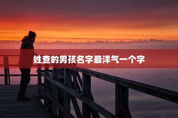 姓查的男孩名字最洋气一个字