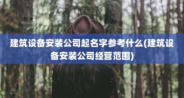 建筑设备安装公司起名字参考什么(建筑设备安装公司经营范围)