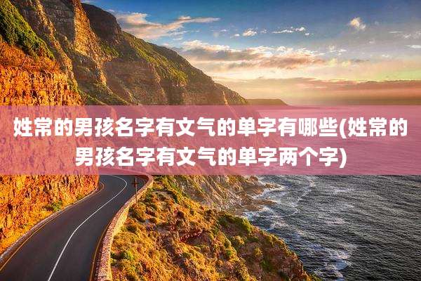 姓常的男孩名字有文气的单字有哪些(姓常的男孩名字有文气的单字两个字)