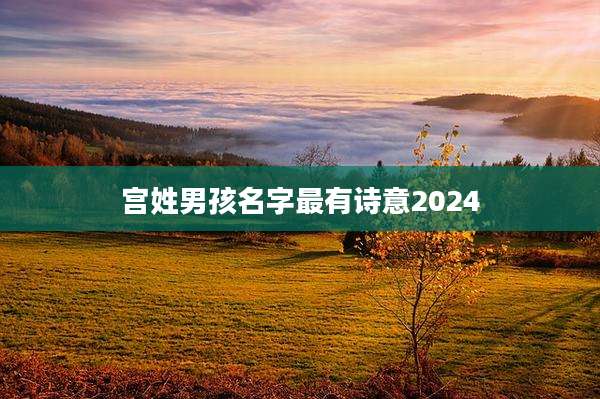 宫姓男孩名字最有诗意2024