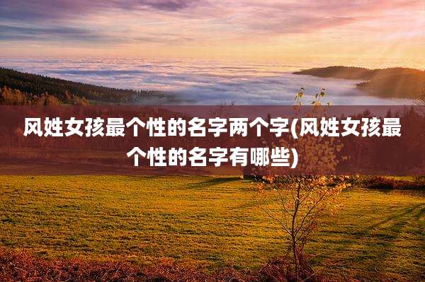 风姓女孩最个性的名字两个字(风姓女孩最个性的名字有哪些)