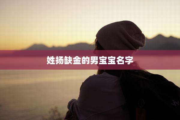 姓扬缺金的男宝宝名字