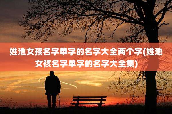 姓池女孩名字单字的名字大全两个字(姓池女孩名字单字的名字大全集)