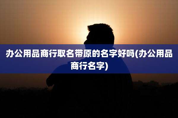 办公用品商行取名带原的名字好吗(办公用品商行名字)