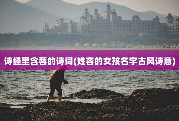 诗经里含蓉的诗词(姓容的女孩名字古风诗意)