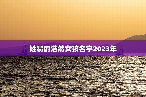 姓易的浩然女孩名字2023年