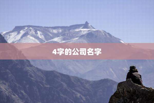 4字的公司名字