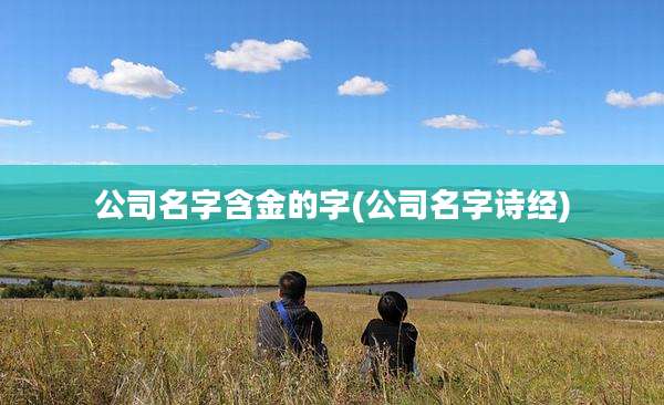 公司名字含金的字(公司名字诗经)