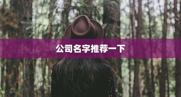 公司名字推荐一下