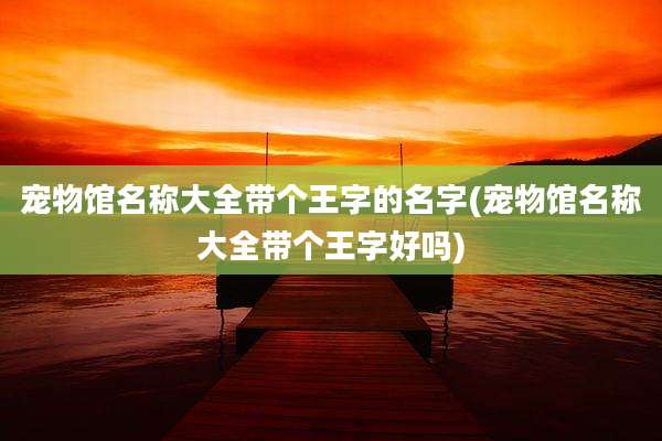 宠物馆名称大全带个王字的名字(宠物馆名称大全带个王字好吗)