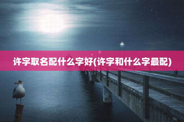 许字取名配什么字好(许字和什么字最配)