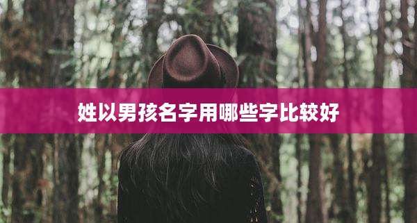姓以男孩名字用哪些字比较好