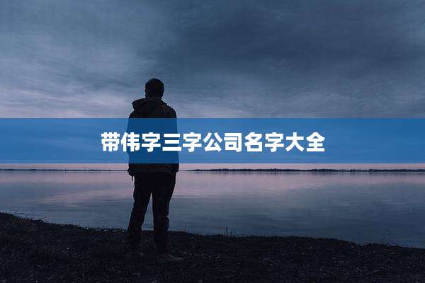 带伟字三字公司名字大全