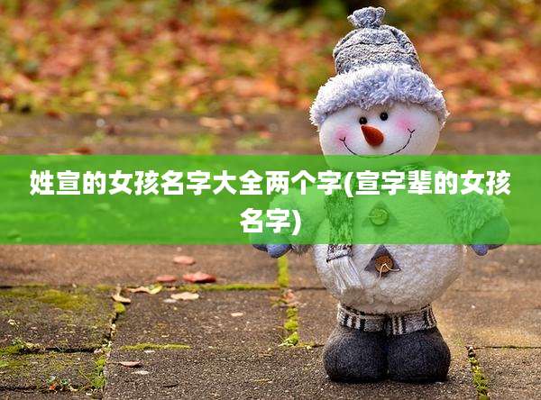 姓宣的女孩名字大全两个字(宣字辈的女孩名字)
