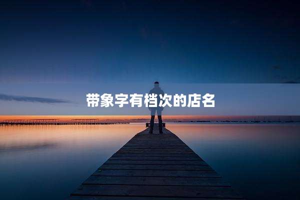 带象字有档次的店名