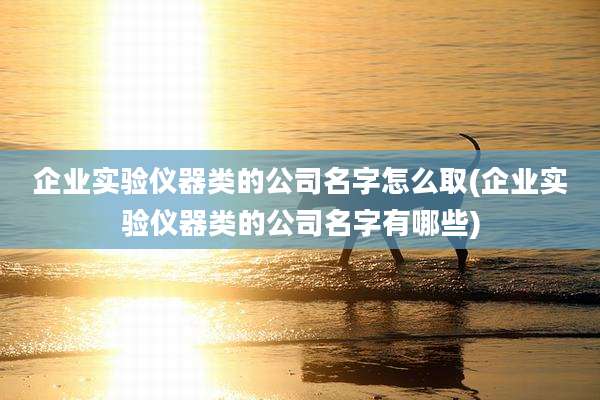 企业实验仪器类的公司名字怎么取(企业实验仪器类的公司名字有哪些)