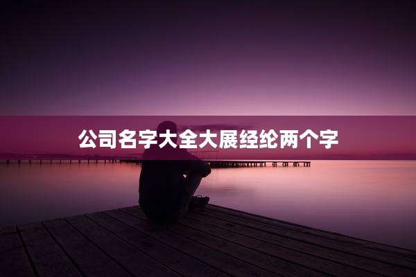 公司名字大全大展经纶两个字