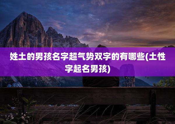 姓土的男孩名字超气势双字的有哪些(土性字起名男孩)